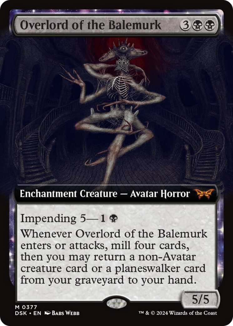 Overlord of the Balemurk (Extended Art) [Duskmourn: House of Horror] | Good Games Morley