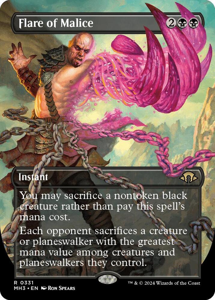 Flare of Malice 331 (Modern Horizons 3)  - Borderless Foil | Good Games Morley