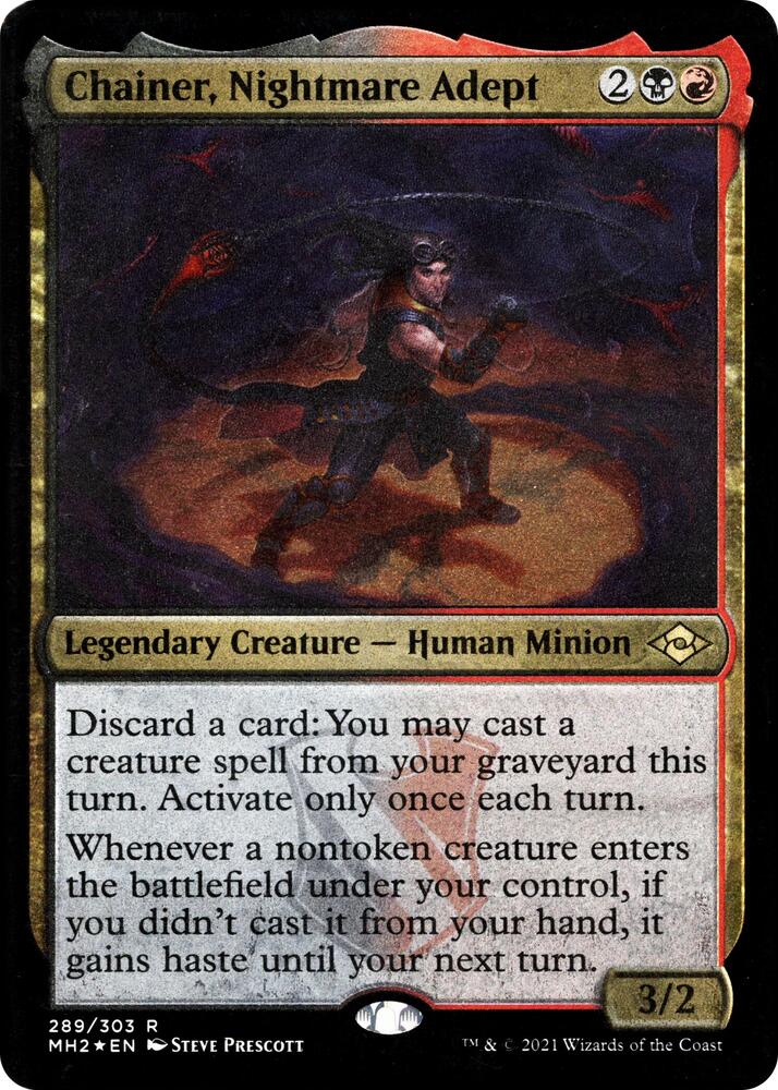 Chainer Nightmare Adept Foil Etched 289 (Modern Horizons 2)  - Foil | Good Games Morley