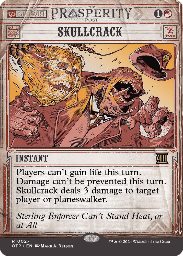 Skullcrack 27/65 (Outlaws of Thunder Junction: Breaking News)  - Showcase Foil | Good Games Morley