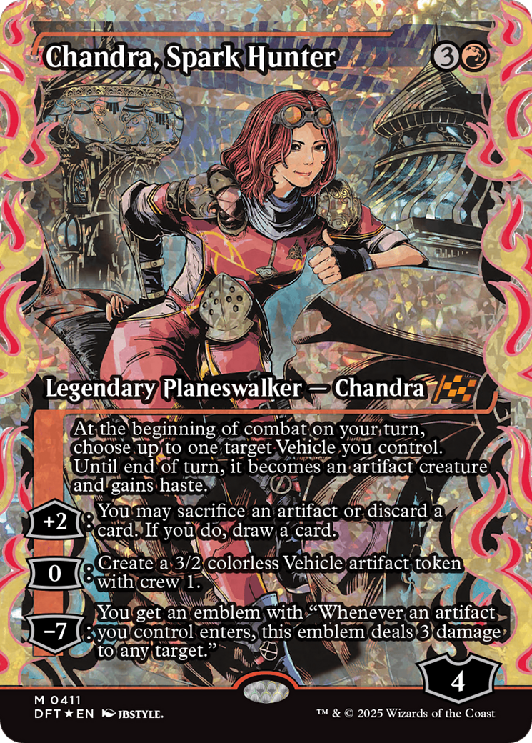 Chandra, Spark Hunter (Showcase) (Fracture Foil) [Aetherdrift] | Good Games Morley