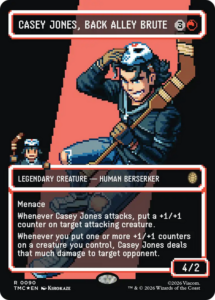 Casey Jones, Back Alley Brute (Borderless) (Surge Foil) [Teenage Mutant Ninja Turtles Commander] | Good Games Morley