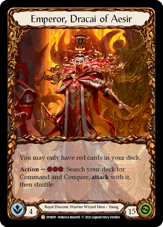 Emperor, Dracai of Aesir [DYN001] (Dynasty)  Cold Foil | Good Games Morley