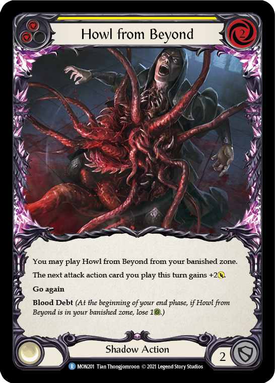 Howl from Beyond (Yellow) [MON201] (Monarch)  1st Edition Normal | Good Games Morley
