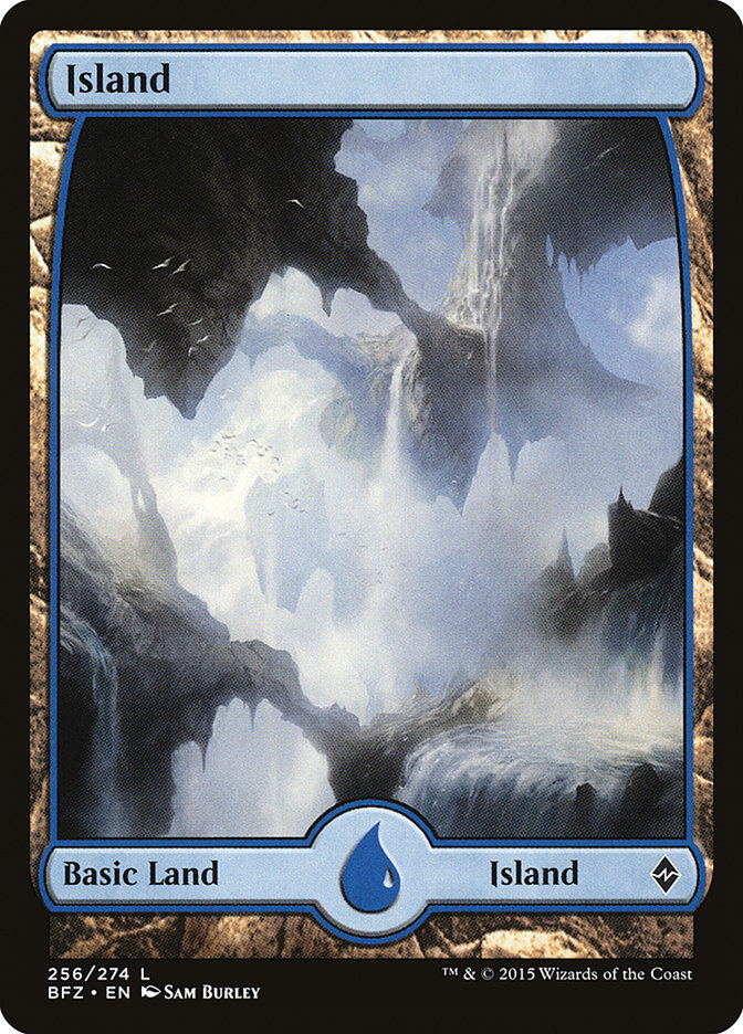 Island (256) (Full Art) [Battle for Zendikar] | Good Games Morley