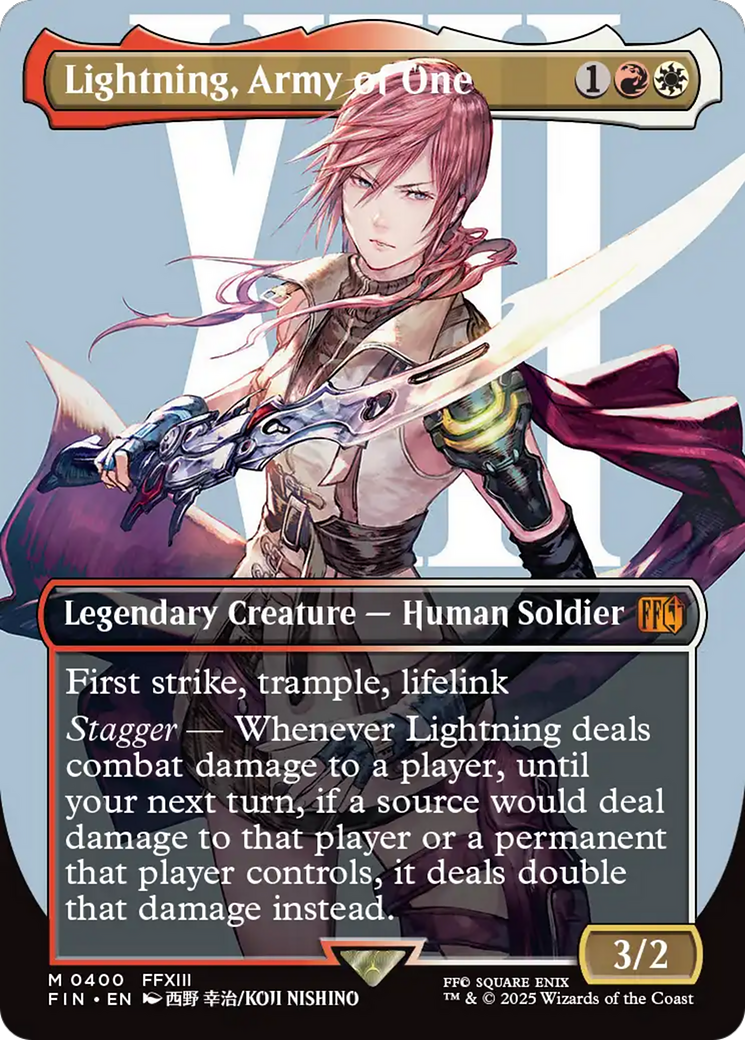 Lightning, Army of One (Borderless) (0400) [FINAL FANTASY] | Good Games Morley