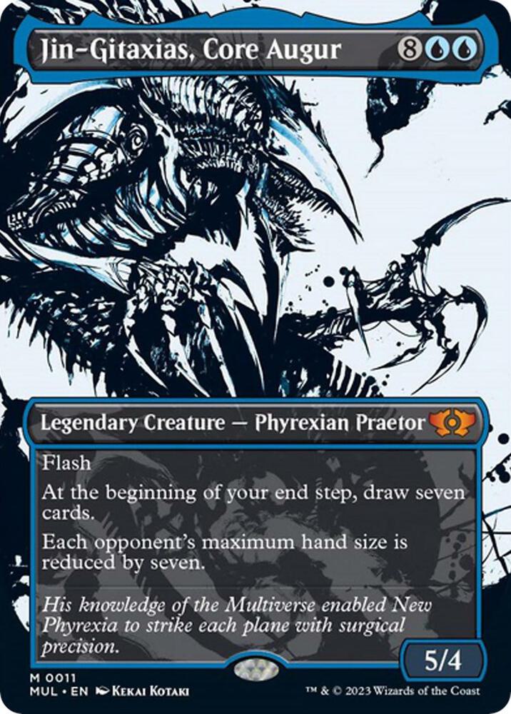 Jin-Gitaxias, Core Augur 11/65 (March of the Machine: Multiverse Legends)  - Borderless Foil | Good Games Morley