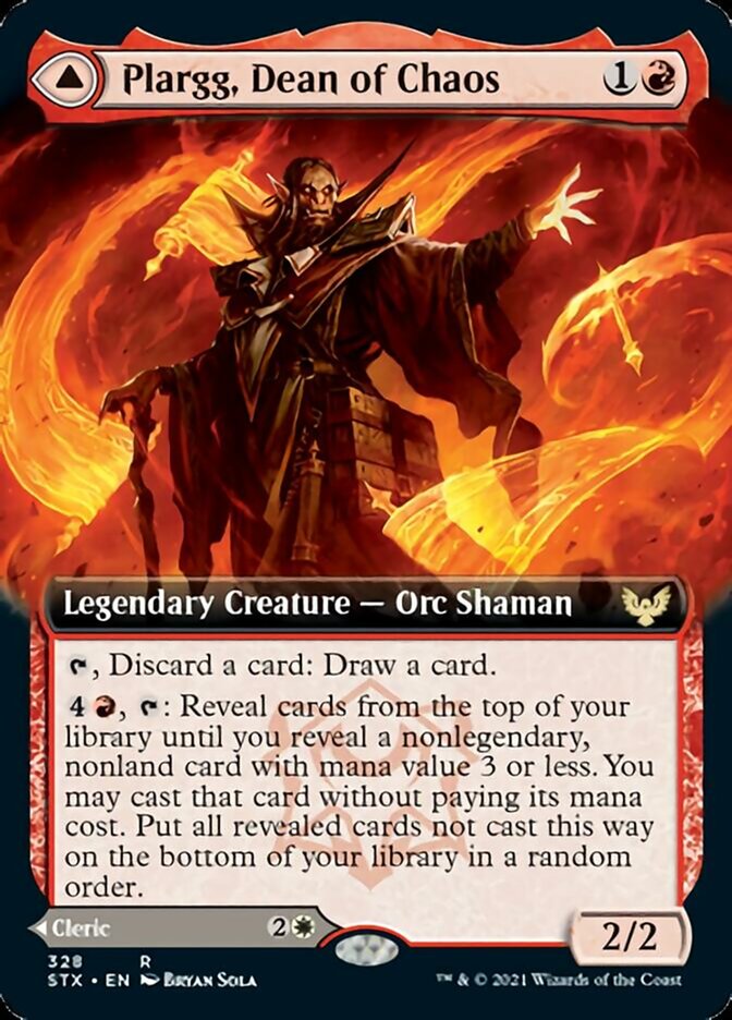Plargg, Dean of Chaos // Augusta, Dean of Order (Extended Art) [Strixhaven: School of Mages] | Good Games Morley