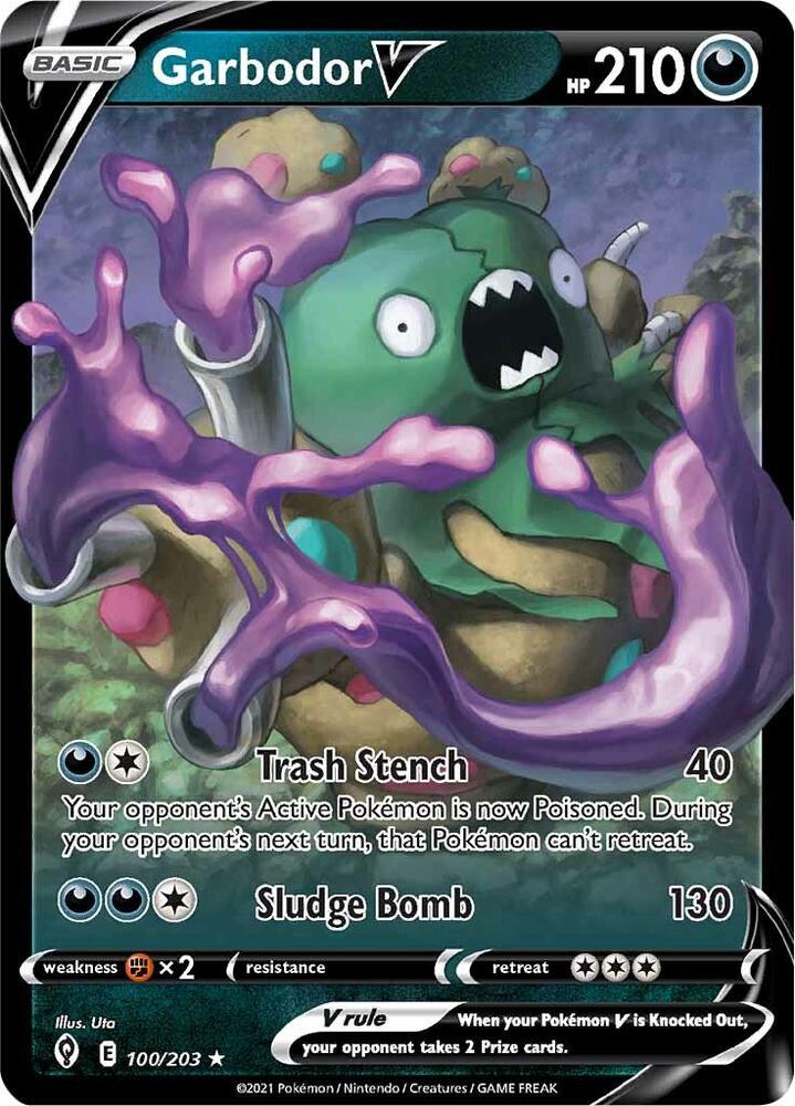 Garbodor V 100/203 (SWSH07: Evolving Skies)  - Holofoil | Good Games Morley