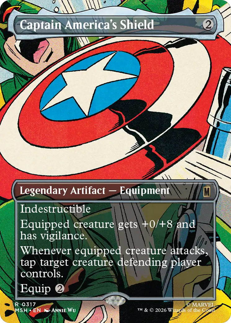 Captain America's Shield (Borderless) (0317) [Marvel Super Heroes] | Good Games Morley