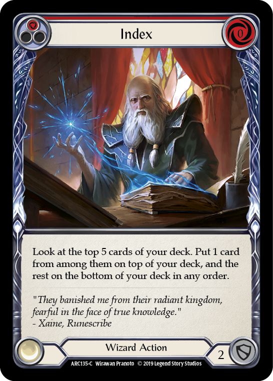 Index (Red) [ARC135-C] (Arcane Rising)  1st Edition Normal | Good Games Morley