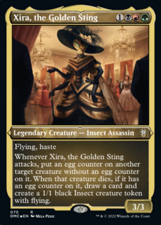 Xira, the Golden Sting (Foil Etched) [Dominaria United Commander] | Good Games Morley