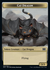 Cat Dragon // Vampire Double-Sided Token [Double Masters 2022 Tokens] | Good Games Morley