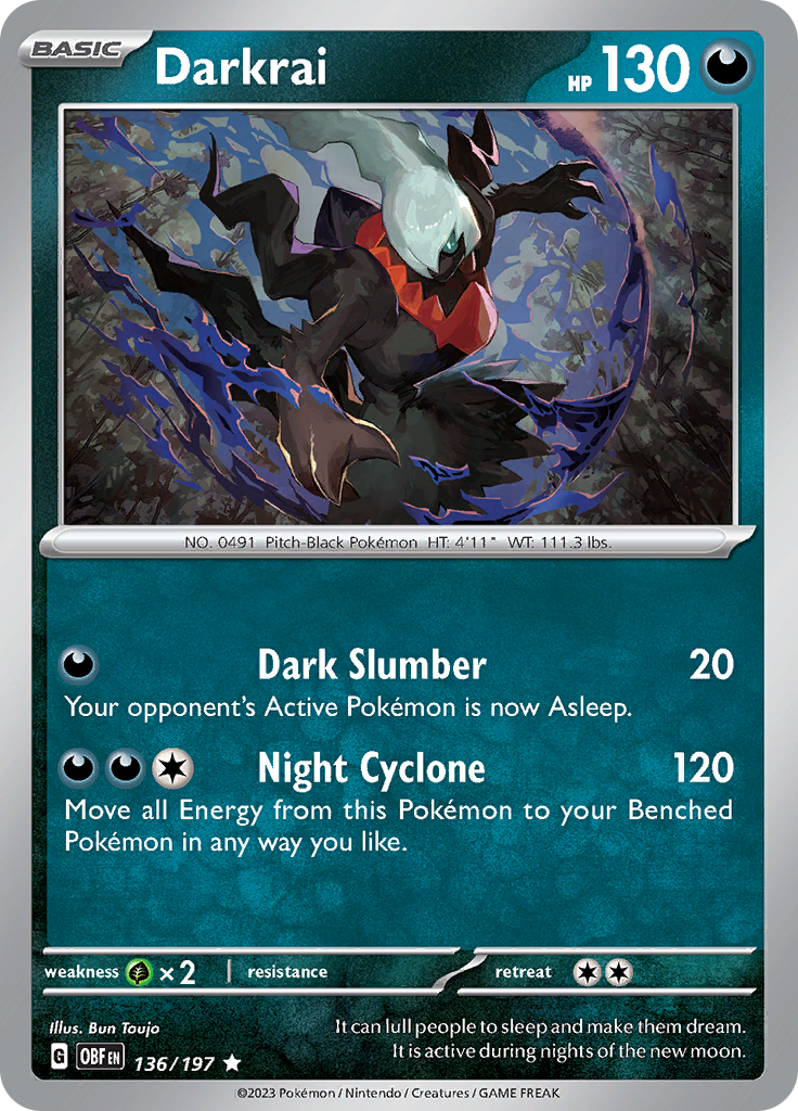 Darkrai (136/197) [Scarlet & Violet: Obsidian Flames] | Good Games Morley