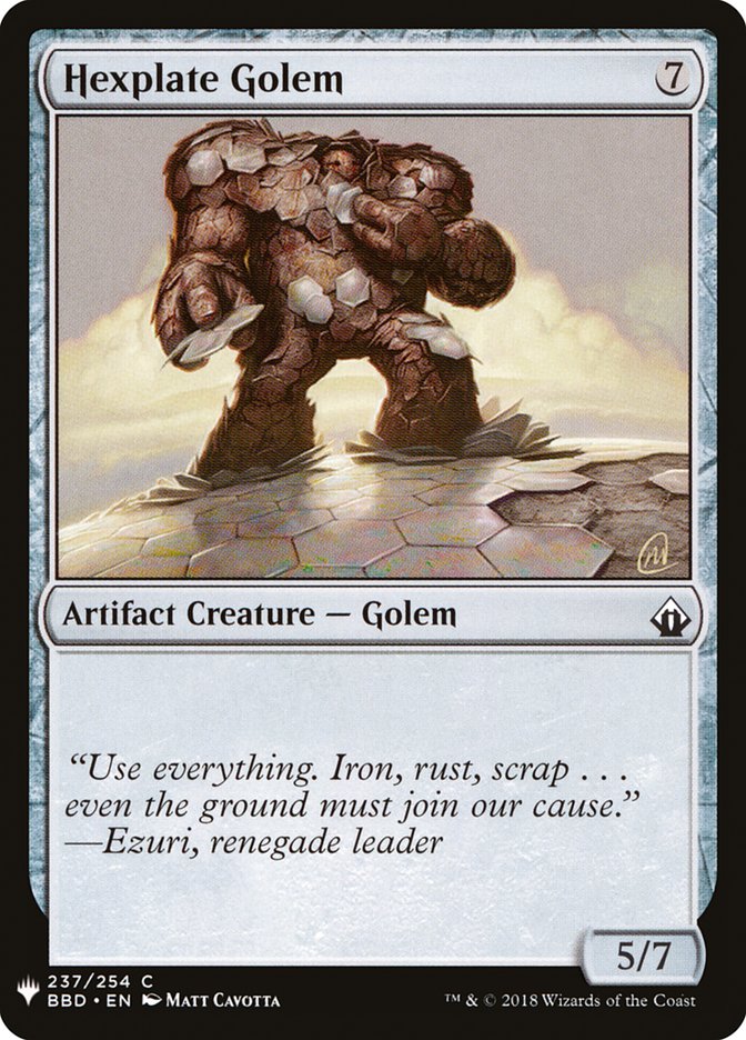 Hexplate Golem [Mystery Booster] | Good Games Morley
