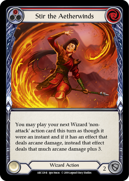 Stir the Aetherwinds (Red) [ARC129-R] (Arcane Rising)  1st Edition Rainbow Foil | Good Games Morley
