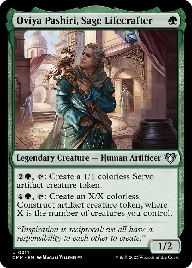 Oviya Pashiri, Sage Lifecrafter 311/451 (Commander Masters)  | Good Games Morley