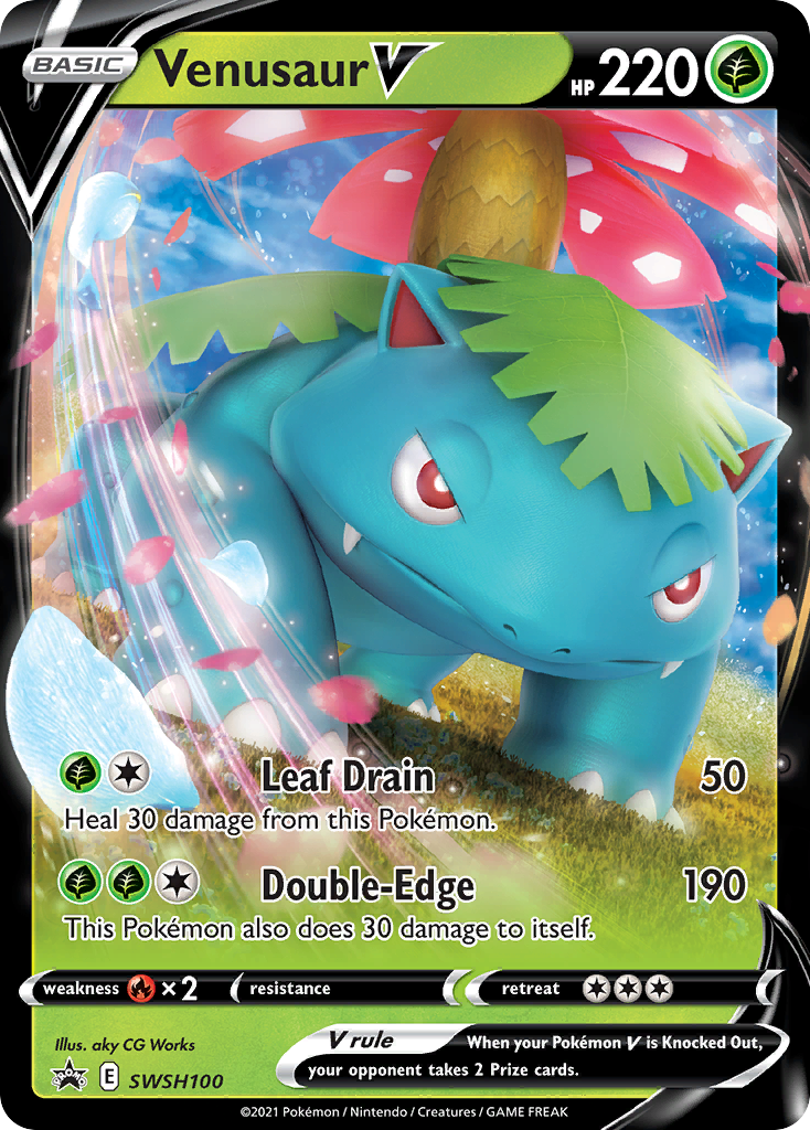 Venusaur V (SWSH100) [Sword & Shield: Black Star Promos] | Good Games Morley