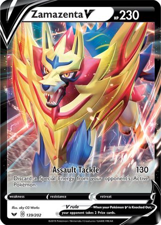 Zamazenta V (139/202) (Jumbo Card) [Sword & Shield: Base Set] | Good Games Morley