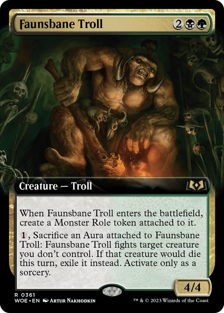 Faunsbane Troll (Extended Art) [Wilds of Eldraine] | Good Games Morley