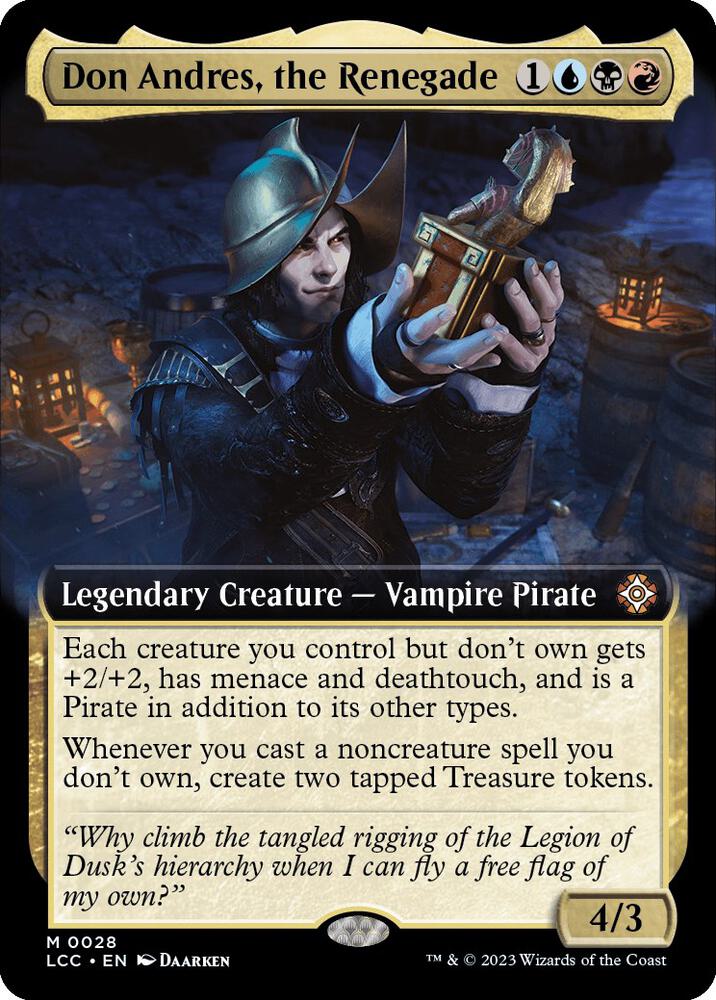 Don Andres, the Renegade 28/370 (Commander: The Lost Caverns of Ixalan)  - Extended Art Foil | Good Games Morley