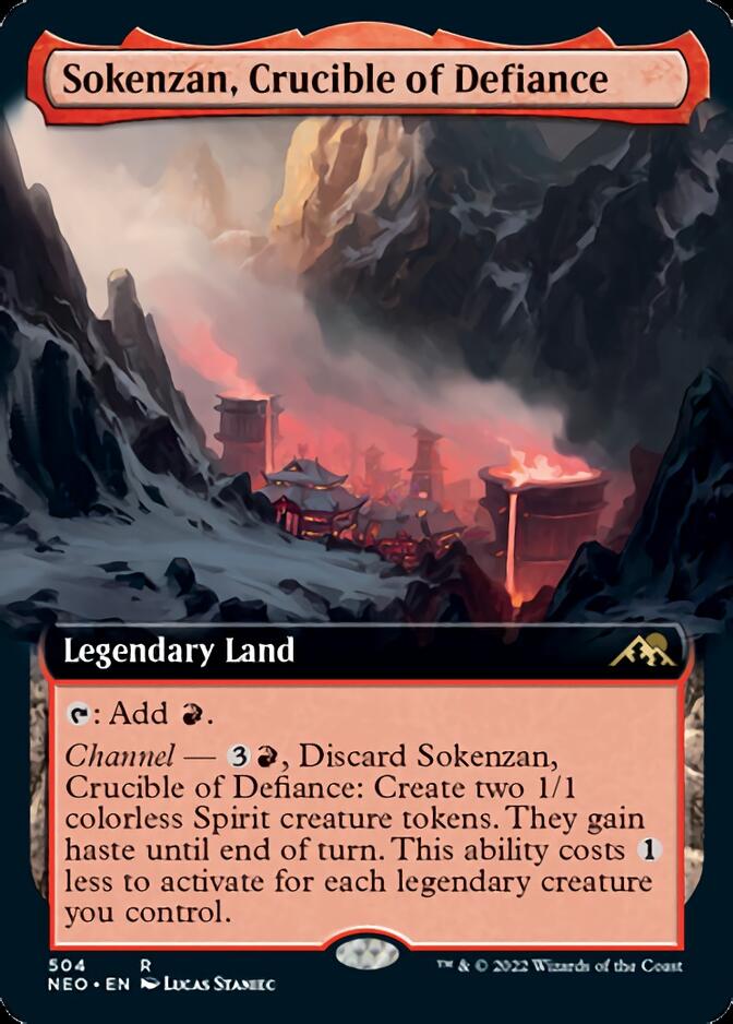 Sokenzan, Crucible of Defiance (Extended Art) [Kamigawa: Neon Dynasty] | Good Games Morley