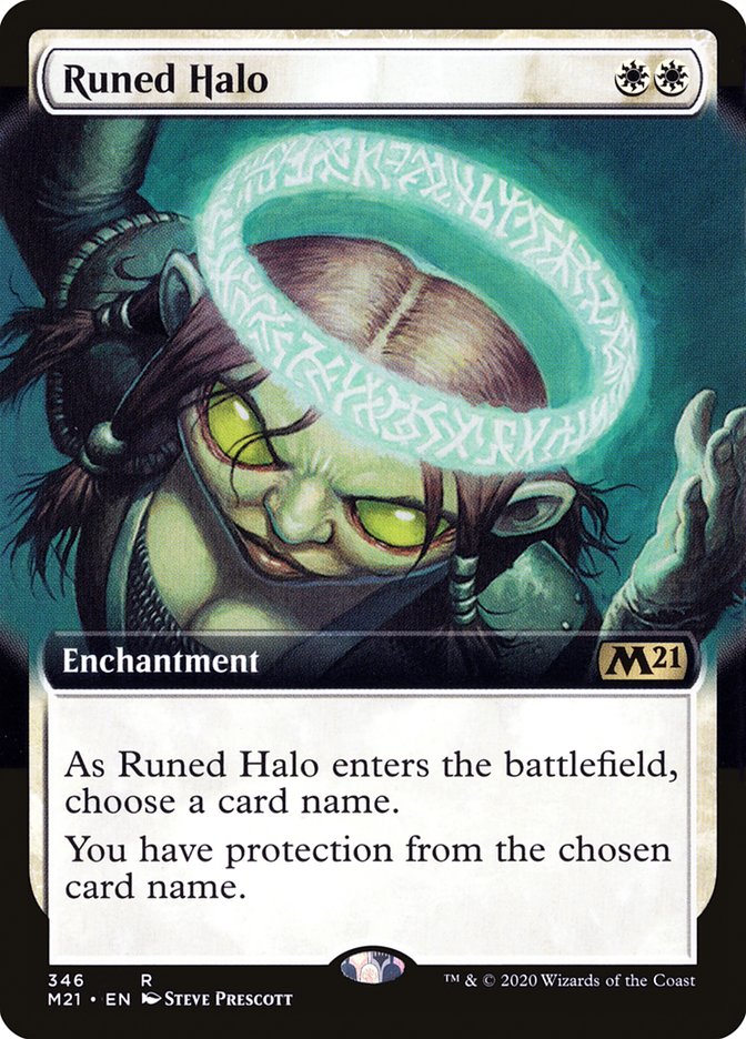 Runed Halo (Extended Art) [Core Set 2021] | Good Games Morley