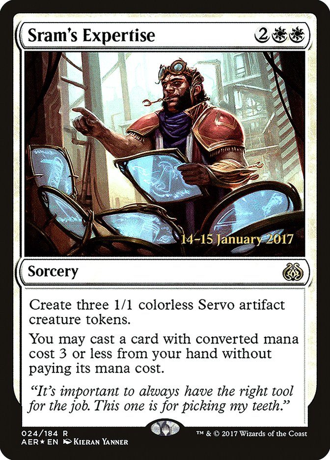 Sram's Expertise [Aether Revolt Prerelease Promos] | Good Games Morley