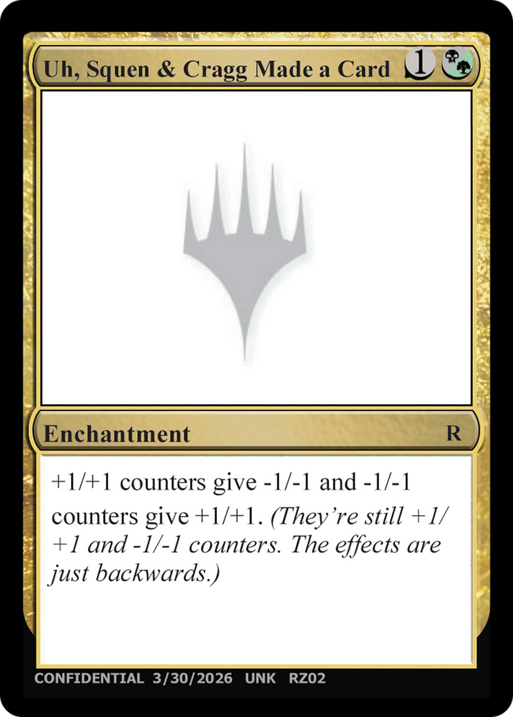 Uh, Squen & Cragg Made a Card [Unknown Event] | Good Games Morley