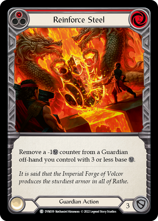 Reinforce Steel (Red) [DYN039] (Dynasty) | Good Games Morley