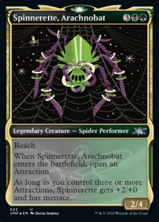 Spinnerette, Arachnobat (Showcase) (Galaxy Foil) [Unfinity] | Good Games Morley
