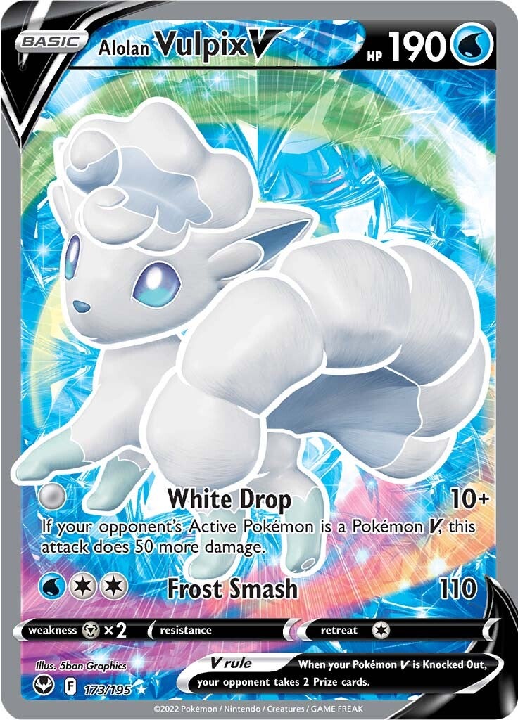 Alolan Vulpix V (173/195) [Sword & Shield: Silver Tempest] | Good Games Morley