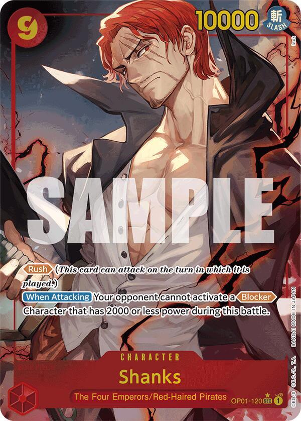 Shanks OP01-120 (Premium Booster -The Best-)  - Alternate Art Foil | Good Games Morley