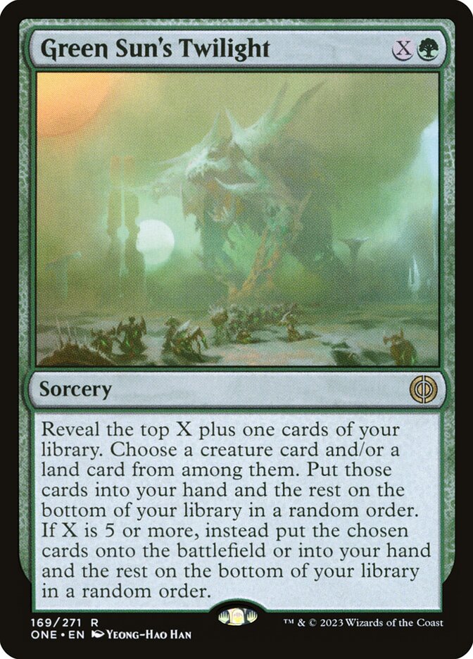 Green Suns Twilight 169 (Phyrexia: All Will Be One)  - Foil | Good Games Morley