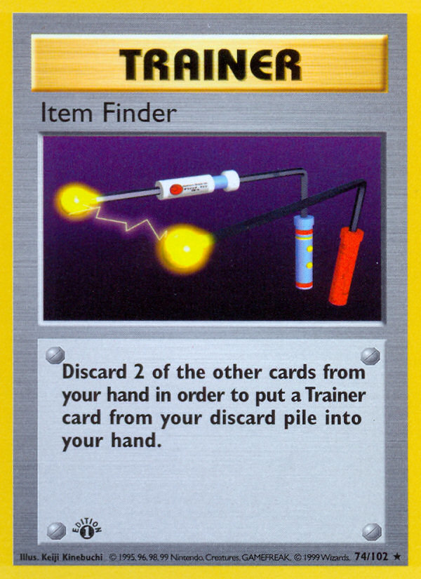 Item Finder (74/102) (Shadowless) [Base Set 1st Edition] | Good Games Morley