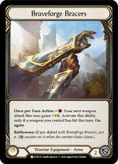 Braveforge Bracers [U-WTR116] (Welcome to Rathe Unlimited)  Unlimited Rainbow Foil | Good Games Morley