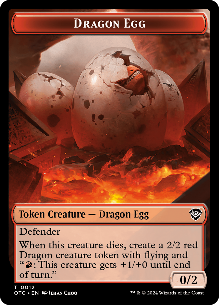 Dragon Egg // Dragon Double-Sided Token [Outlaws of Thunder Junction Commander Tokens] | Good Games Morley