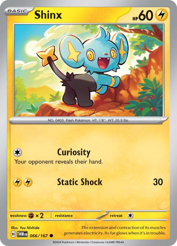 Shinx 066/167 (SV06: Twilight Masquerade)  | Good Games Morley