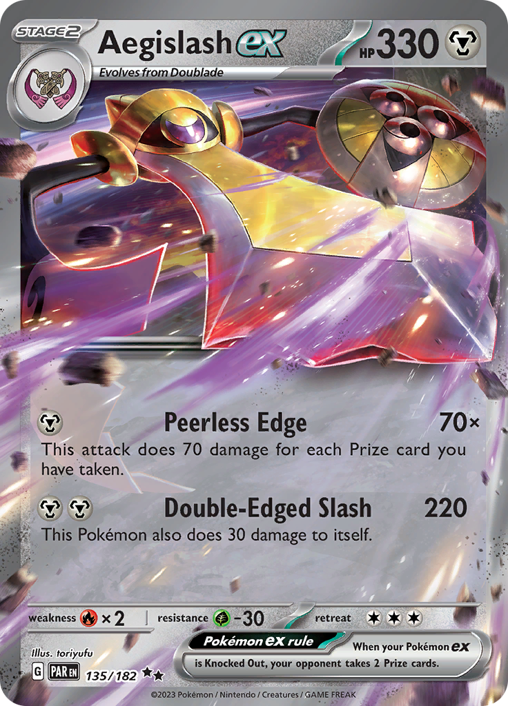 Aegislash ex (135/182) [Scarlet & Violet: Paradox Rift] | Good Games Morley