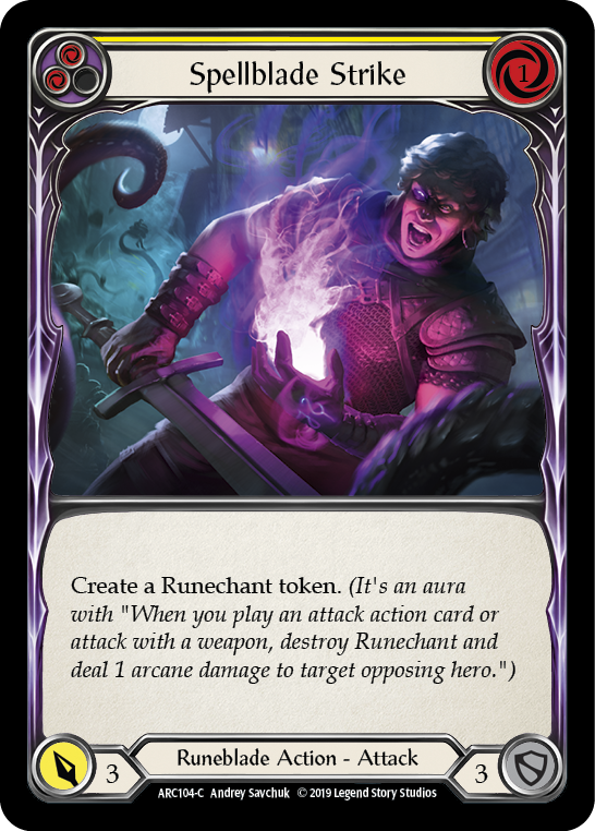 Spellblade Strike (Yellow) [ARC104-C] (Arcane Rising)  1st Edition Normal | Good Games Morley