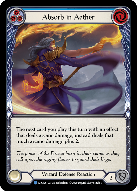 Absorb in Aether (Blue) [U-ARC125] (Arcane Rising Unlimited)  Unlimited Rainbow Foil | Good Games Morley