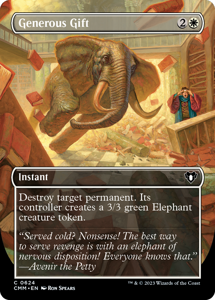 Generous Gift (Borderless Alternate Art) [Commander Masters] | Good Games Morley