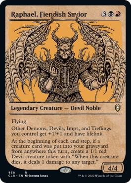 Raphael Fiendish Savior Showcase 438 (Commander Legends: Battle for Baldur's Gate)  | Good Games Morley