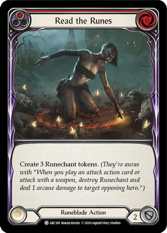 Read the Runes (Red) [U-ARC109] (Arcane Rising Unlimited)  Unlimited Rainbow Foil | Good Games Morley