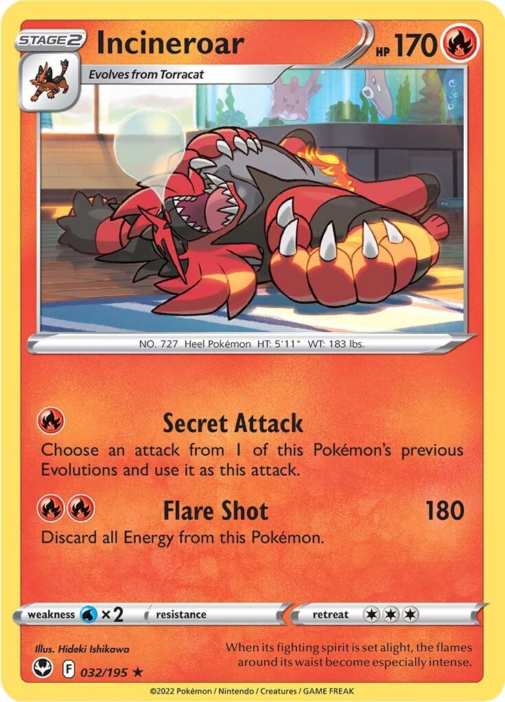 Incineroar (032/195) [Sword & Shield: Silver Tempest] | Good Games Morley