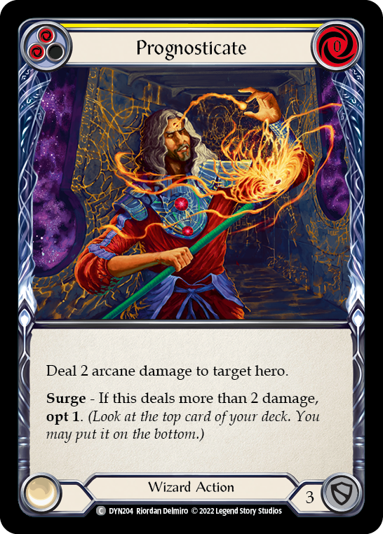 Prognosticate (Yellow) [DYN204] (Dynasty)  Rainbow Foil | Good Games Morley