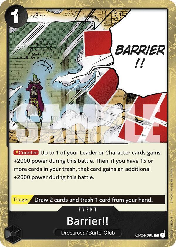 Barrier!! OP04-095 (Premium Booster -The Best-)  - Jolly Roger Foil | Good Games Morley