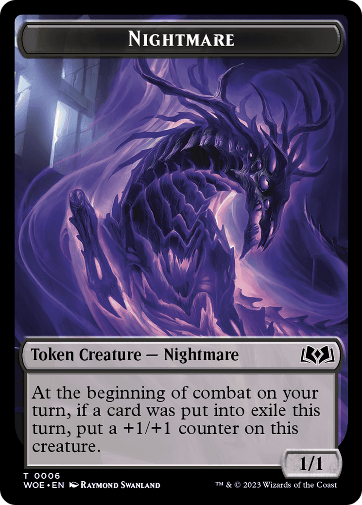 Nightmare // Food (0010) Double-Sided Token [Wilds of Eldraine Tokens] | Good Games Morley