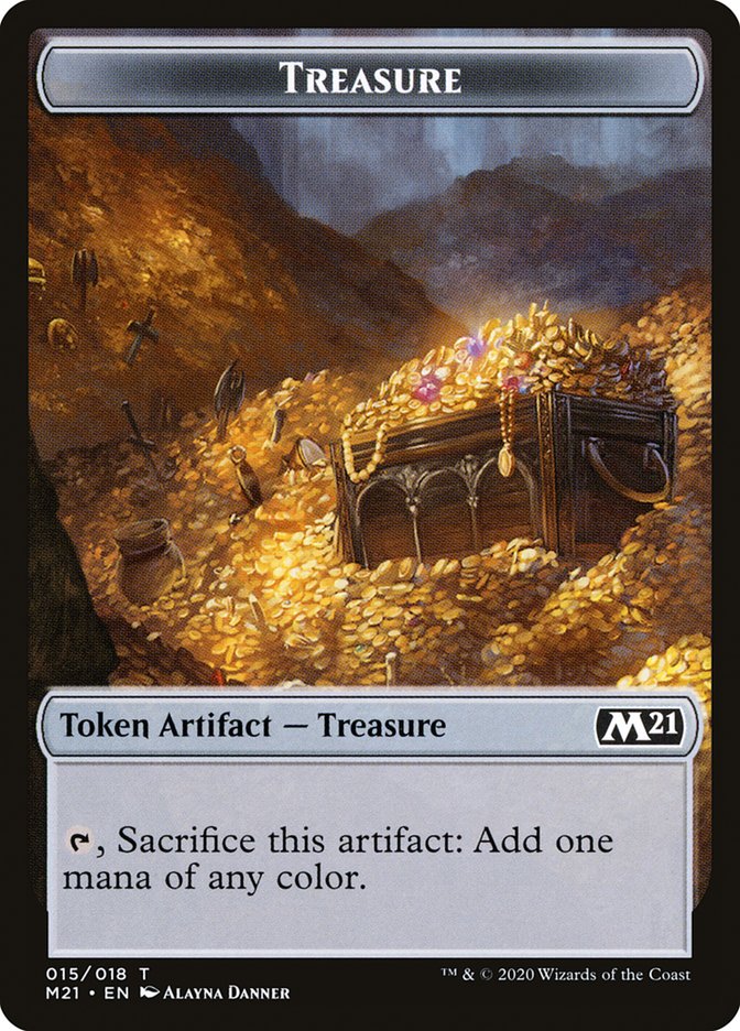 Beast // Treasure Double-Sided Token [Core Set 2021 Tokens] | Good Games Morley