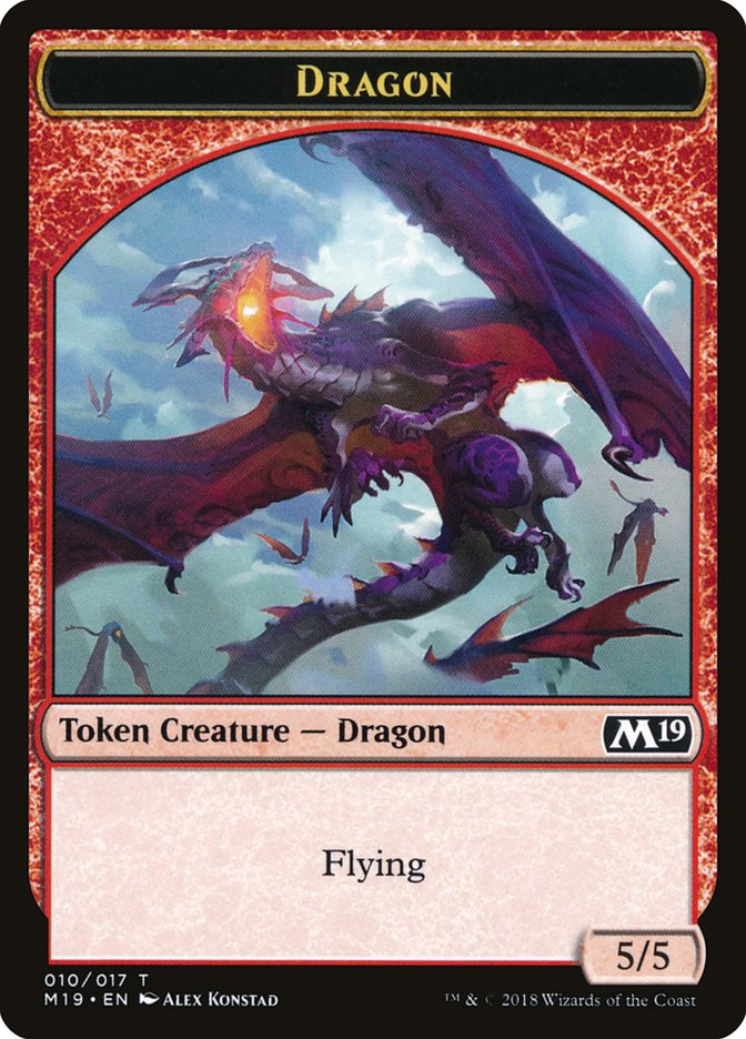 Dragon Token (010/017) [Core Set 2019 Tokens] | Good Games Morley